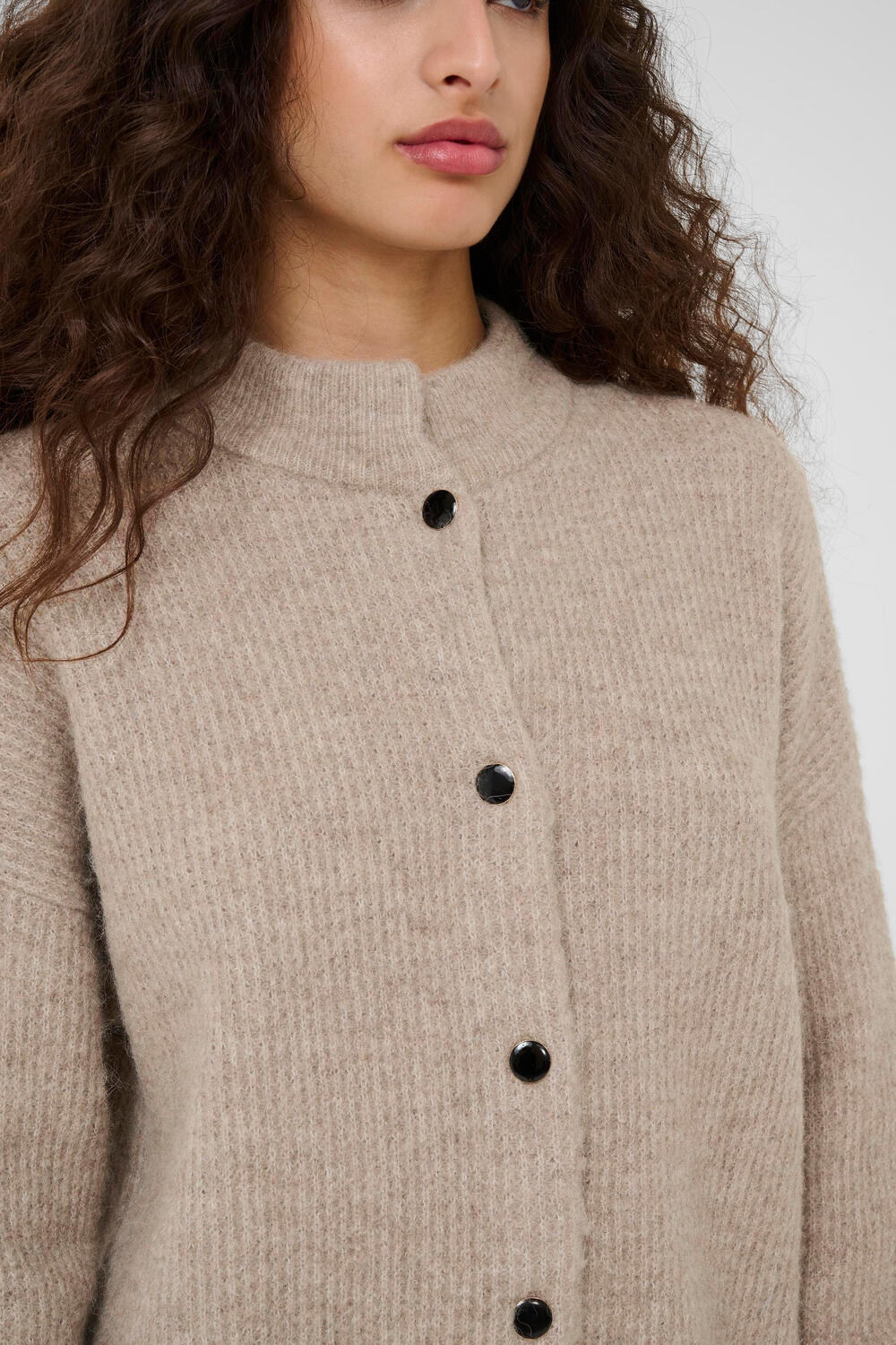 AlphaGZ uldcardigan - Warm Sand Melange